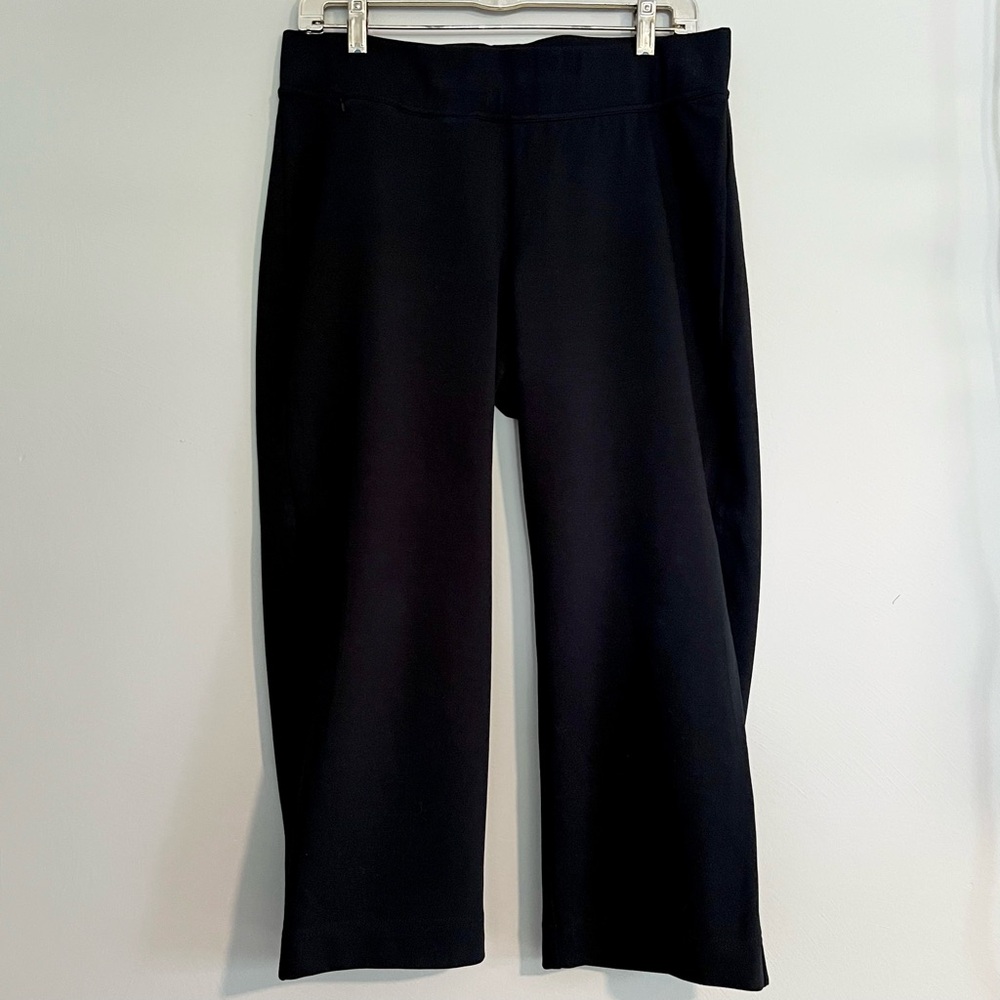 Land’s End Women’s Starfish Mid Rise Black Pull On Cropped Pants - Black